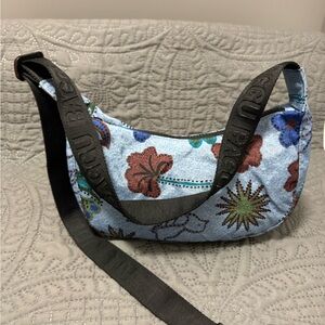 BAGGU Small Nylon Crescent Bag - Digital Denium Birds